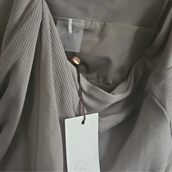 NWT CALIA Rib Halter Tank - Dark Grey - Picture 5 of 6